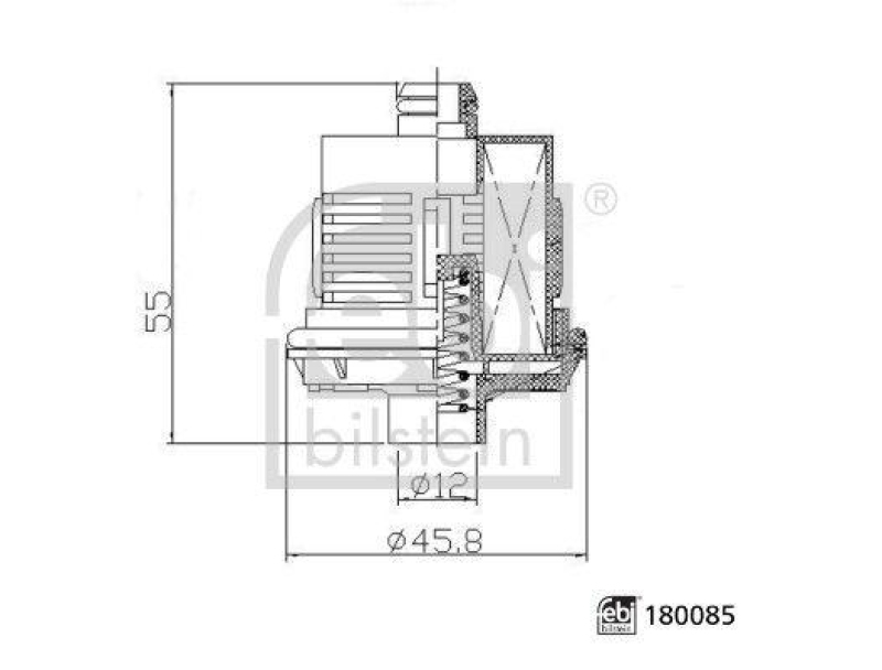 FEBI BILSTEIN 180085 Hydraulikfilter für Haldex-Kupplung, mit Kappe für VW-Audi