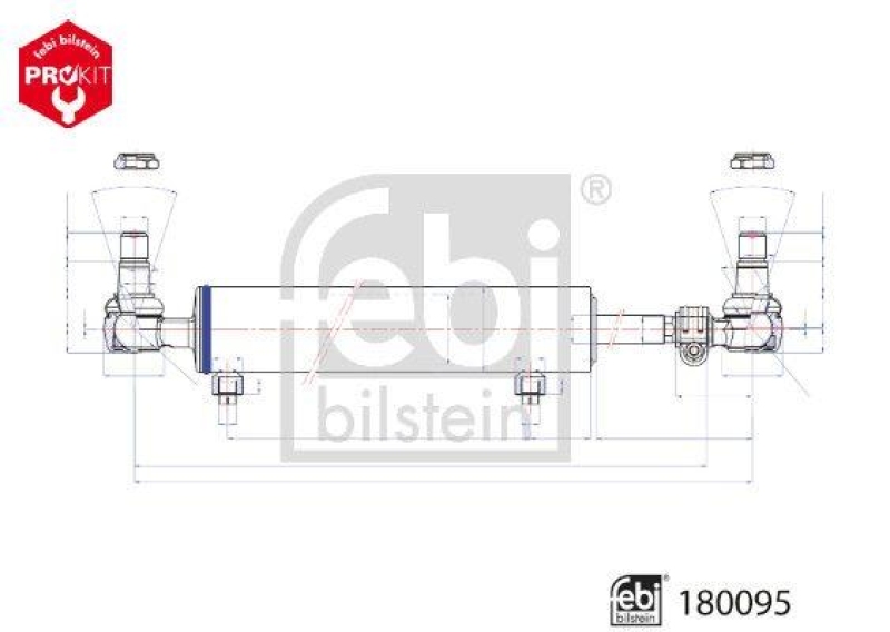 FEBI BILSTEIN 180095 Arbeitszylinder für Lenkung für Mercedes-Benz