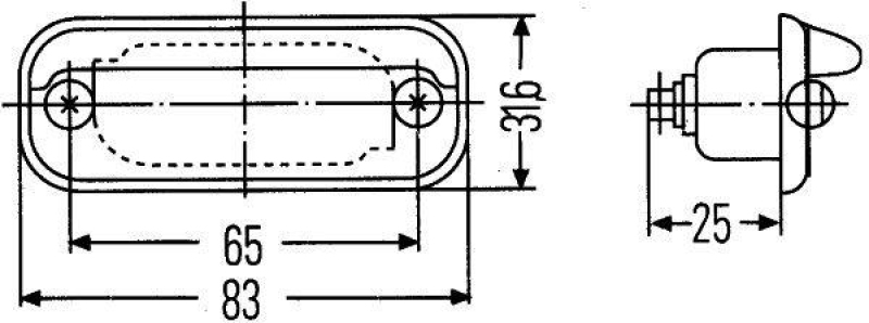 HELLA 2KA 001 378-001 Kennzeichenleuchte C5W