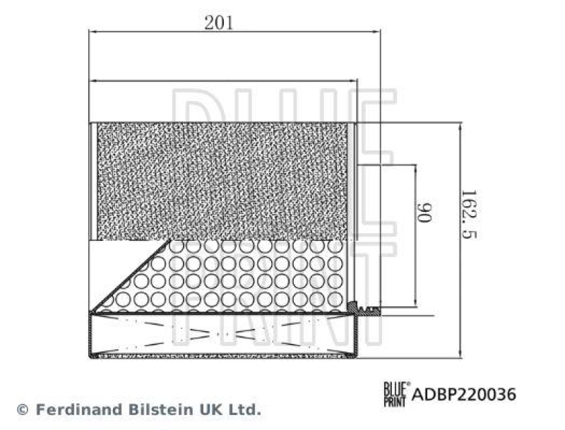 BLUE PRINT ADBP220036 Luftfilter für VW-Audi