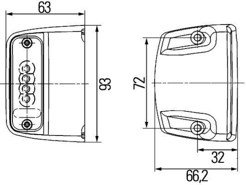 HELLA 2KA 010 278-021 Kennzeichenleuchte 24 V