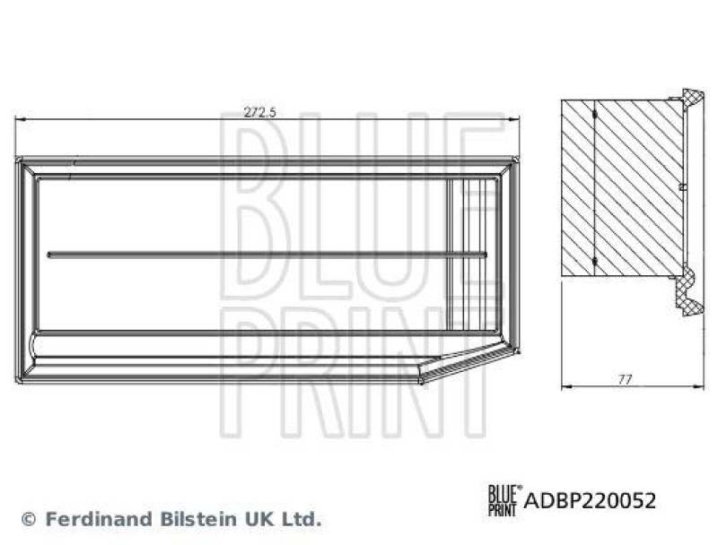 BLUE PRINT ADBP220052 Luftfilter für Renault