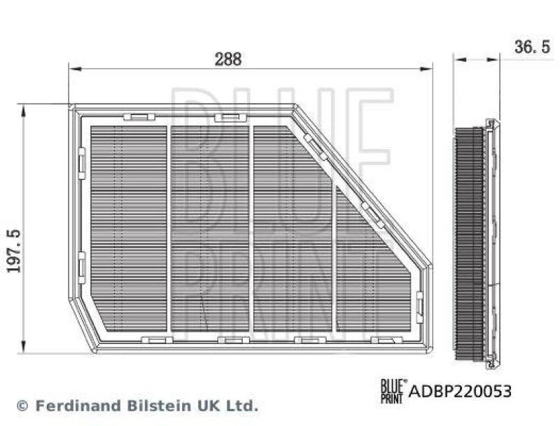 BLUE PRINT ADBP220053 Luftfilter für BMW