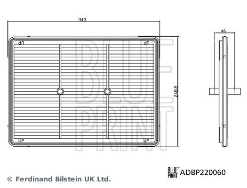 BLUE PRINT ADBP220060 Luftfilter für HYUNDAI