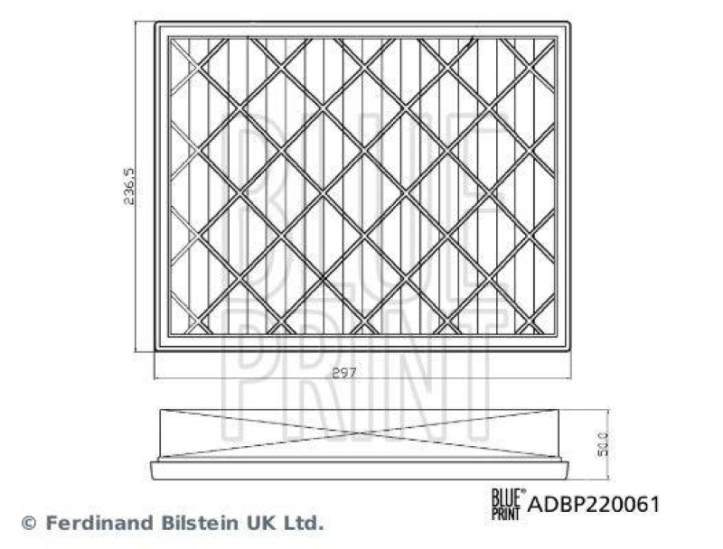 BLUE PRINT ADBP220061 Luftfilter für Ford Pkw