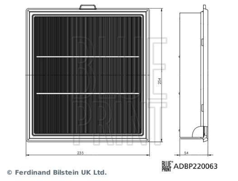 BLUE PRINT ADBP220063 Luftfilter für Isuzu