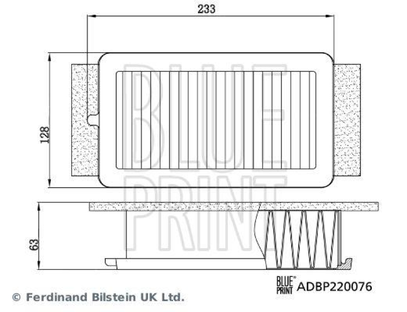 BLUE PRINT ADBP220076 Luftfilter für Renault