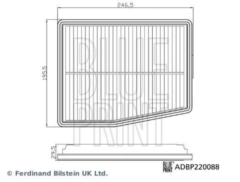 BLUE PRINT ADBP220088 Luftfilter für HYUNDAI