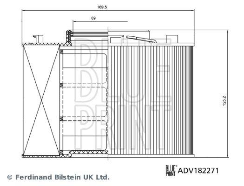 BLUE PRINT ADV182271 Luftfilter für VW-Audi