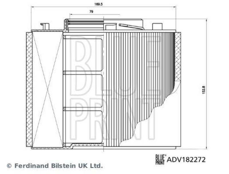 BLUE PRINT ADV182272 Luftfilter für VW-Audi