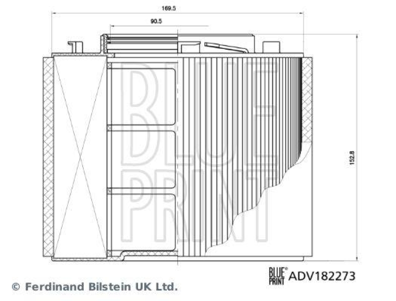 BLUE PRINT ADV182273 Luftfilter für VW-Audi