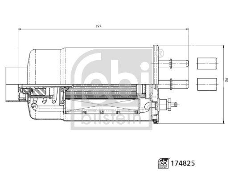 FEBI BILSTEIN 174825 Kraftstofffilter für Fiat