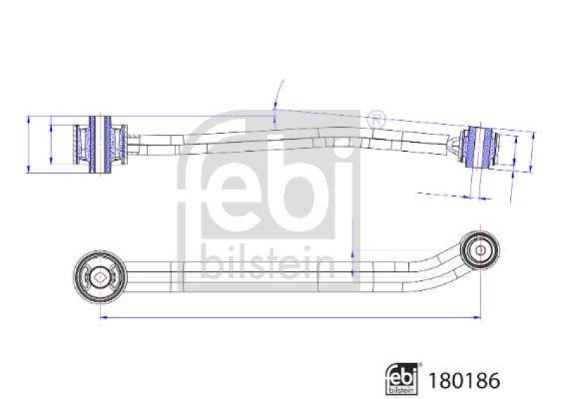 FEBI BILSTEIN 180186 Querlenker mit Gummilagern für Jeep