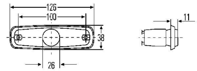 HELLA 2PF 962 964-071 Parkleuchte 24 V W3W