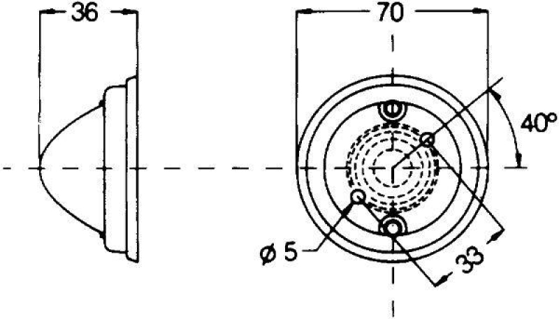 HELLA 2PF 997 023-011 Parkleuchte links C5W