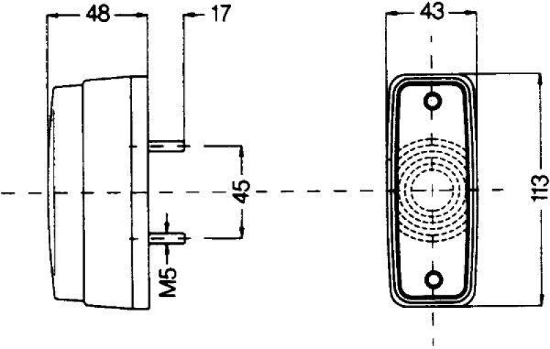 HELLA 2PF 997 027-011 Parkleuchte C5W Anbau