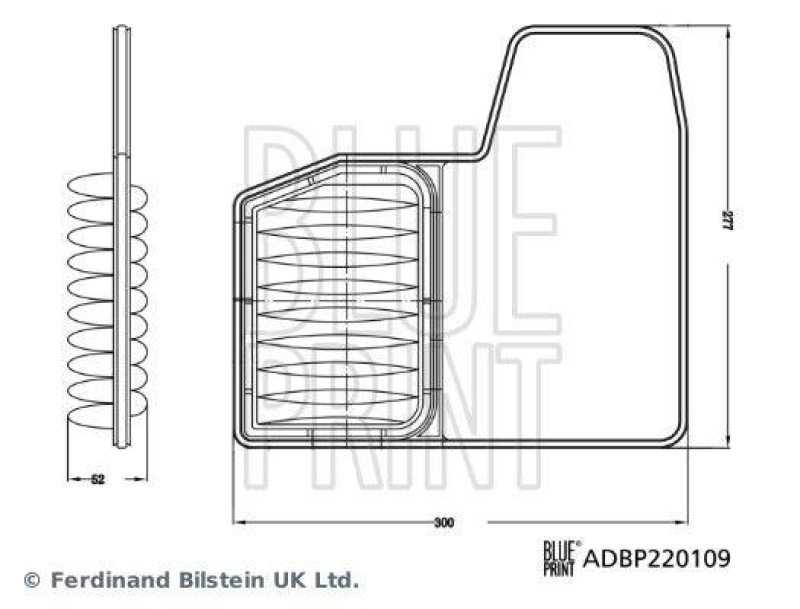 BLUE PRINT ADBP220109 Luftfilter für SUZUKI