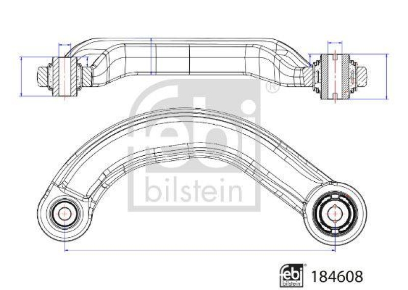 FEBI BILSTEIN 184608 Querlenker mit Gummilagern für Ford