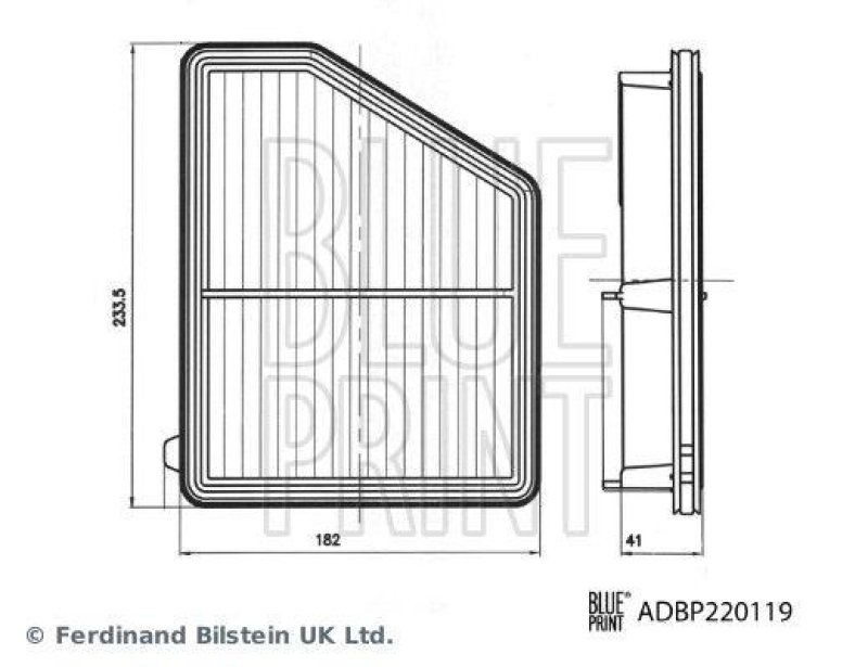 BLUE PRINT ADBP220119 Luftfilter für HONDA