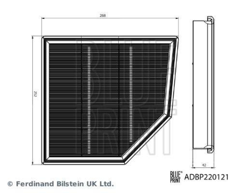 BLUE PRINT ADBP220121 Luftfilter für BMW