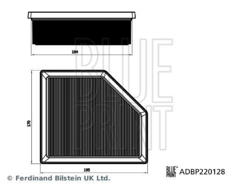 BLUE PRINT ADBP220128 Luftfilter für NISSAN