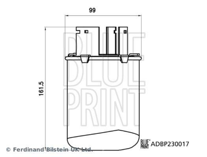 BLUE PRINT ADBP230017 Kraftstofffilter mit Dichtring für Renault