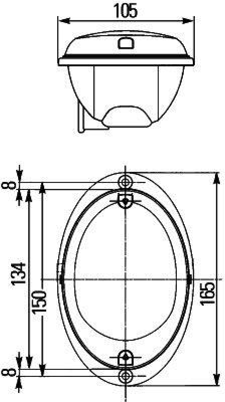 HELLA 2ZR 343 130-387 Rückfahrleuchte Agroluna Halogen