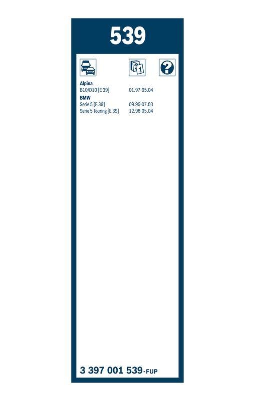 B-Ware BOSCH 3 397 001 539 Wischblatt 539 Twin Scheibenwischer 650/550 mm vorne