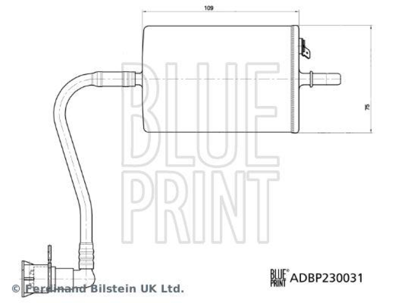 BLUE PRINT ADBP230031 Kraftstofffilter für Porsche