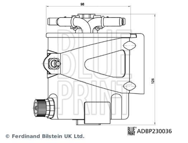 BLUE PRINT ADBP230036 Kraftstofffilter mit Ventil für Renault