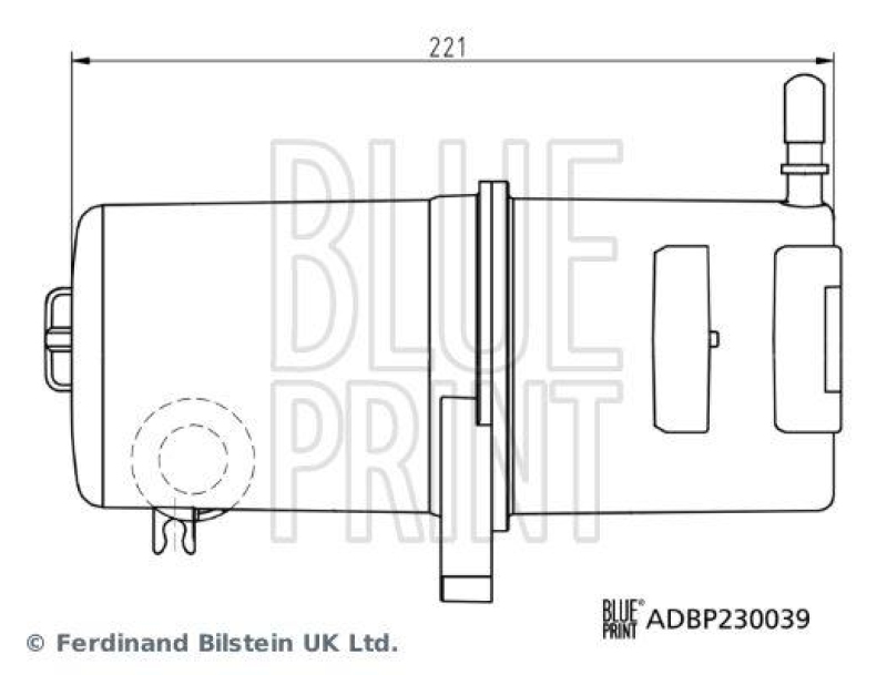 BLUE PRINT ADBP230039 Kraftstofffilter mit Dichtring für VW-Audi