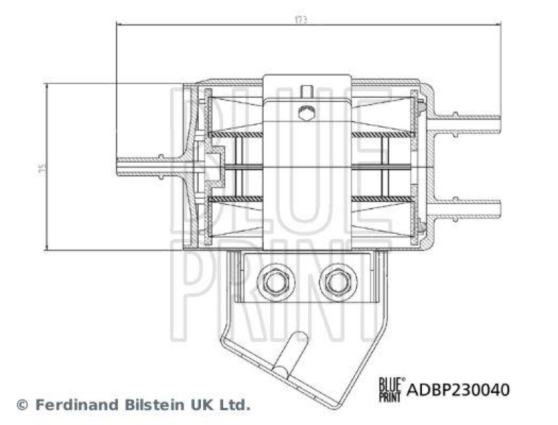 BLUE PRINT ADBP230040 Kraftstofffilter für SSANGYONG