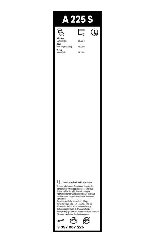 B-Ware BOSCH 3 397 007 225 Wischblatt A225S Aerotwin Scheibenwischer 650/550 mm vorne