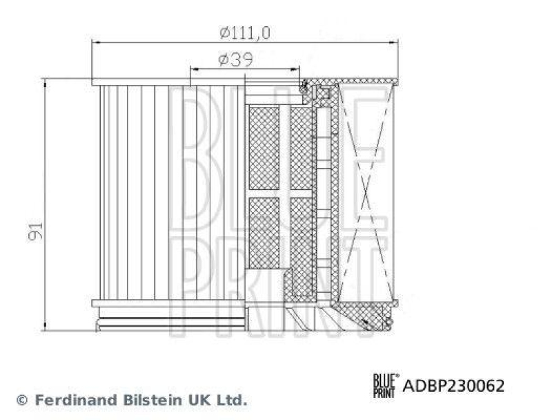 BLUE PRINT ADBP230062 Kraftstofffilter mit Dichtring für Maxus