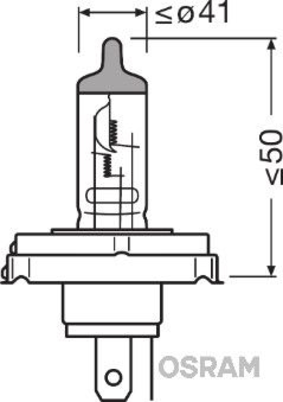 OSRAM 64183 Glühbirne R2 (Bilux) 45/40W