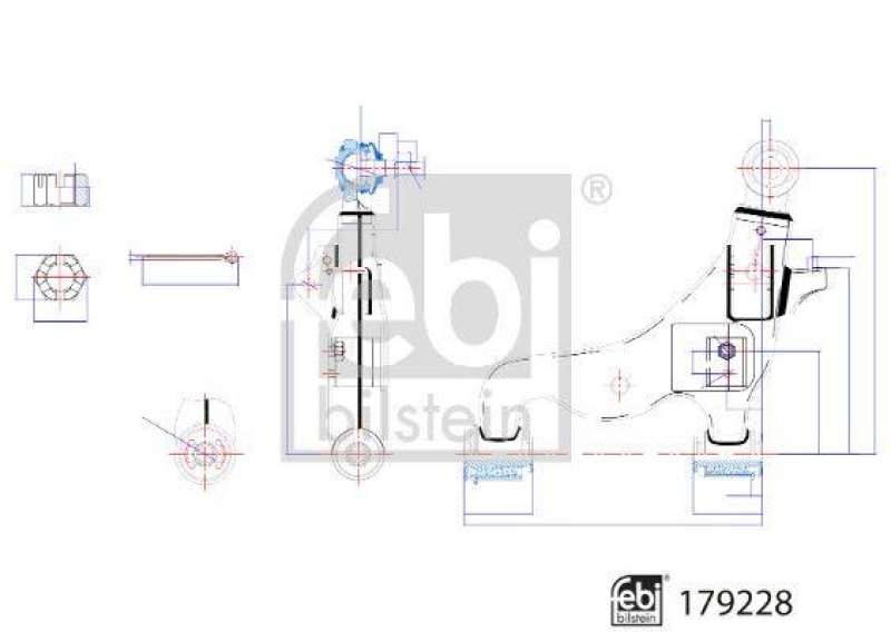 FEBI BILSTEIN 179228 Querlenker mit Lagern und Gelenk für TOYOTA