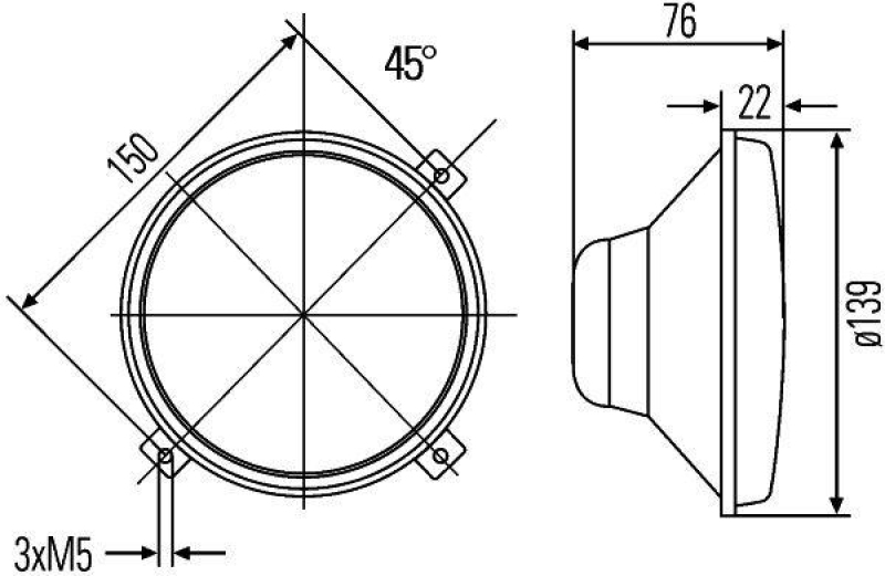 HELLA 1A3 996 002-201 Hauptscheinwerfer H4