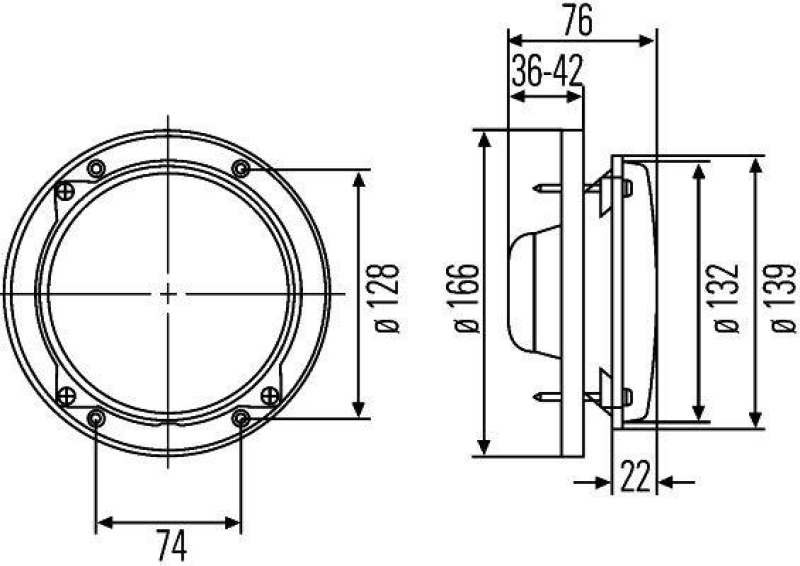 HELLA 1A3 996 002-211 Hauptscheinwerfer H4