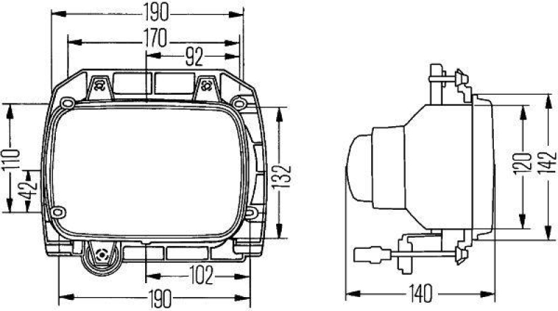 HELLA 1AE 003 427-861 Heckscheinwerfer-Satz Halogen