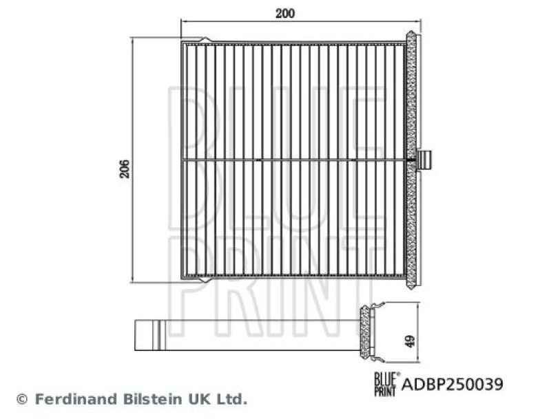 BLUE PRINT ADBP250039 Innenraumfilter für MAZDA