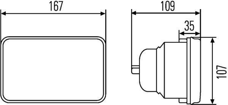 HELLA 1AB 003 177-001 Einsatz-Heckscheinwerfer Halogen