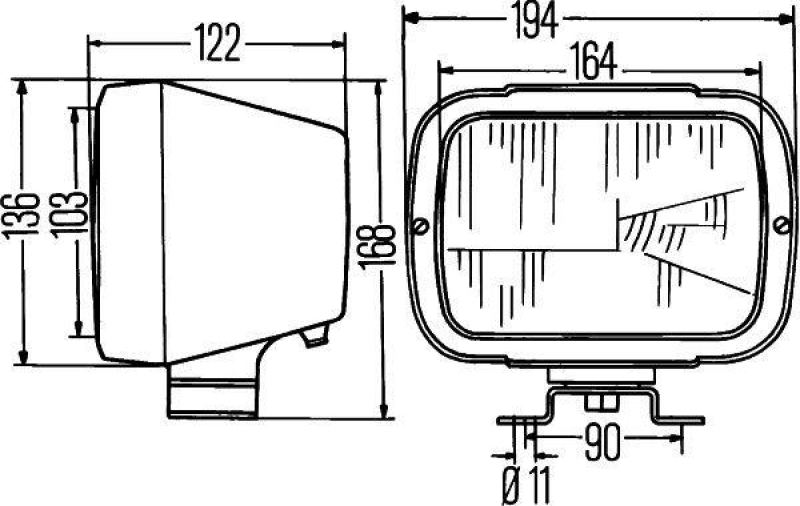 HELLA 1AB 004 231-001 Hauptscheinwerfer