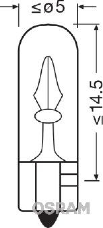 OSRAM 2721-02B Glühlampe Armaturenlicht W2X46 12V 12W