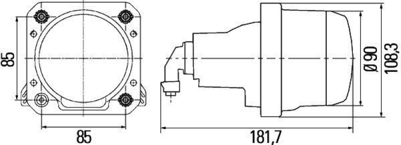 HELLA 1AL 009 998-041 Scheinwerfer Modul 90 Halogen