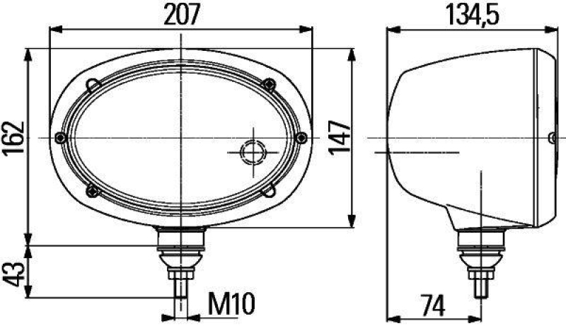 HELLA 1AB 996 157-151 Hauptscheinwerfer 12 V