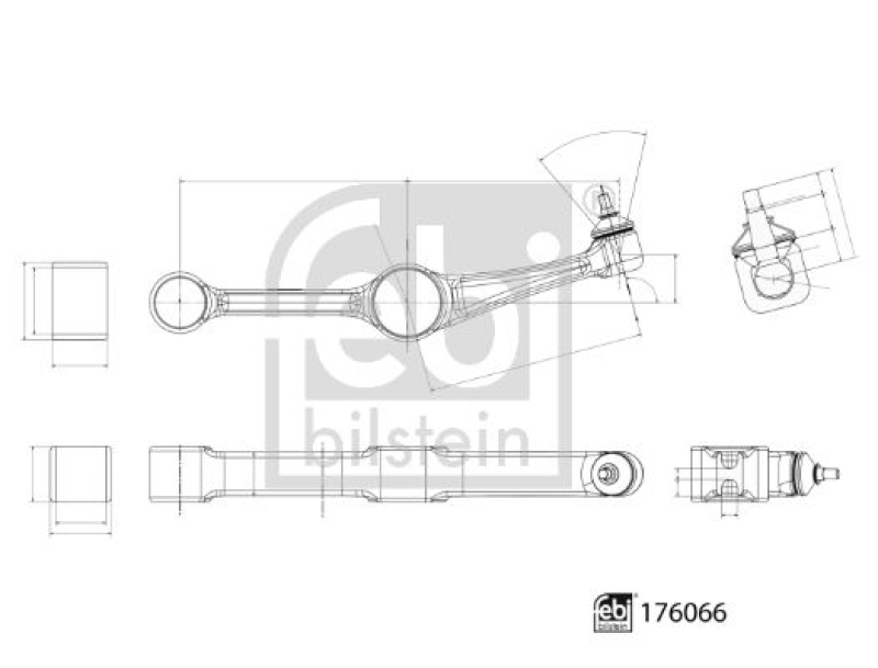 FEBI BILSTEIN 176066 Querlenker mit Lagern, Gelenk und Sicherungsmutter für Mercedes-Benz