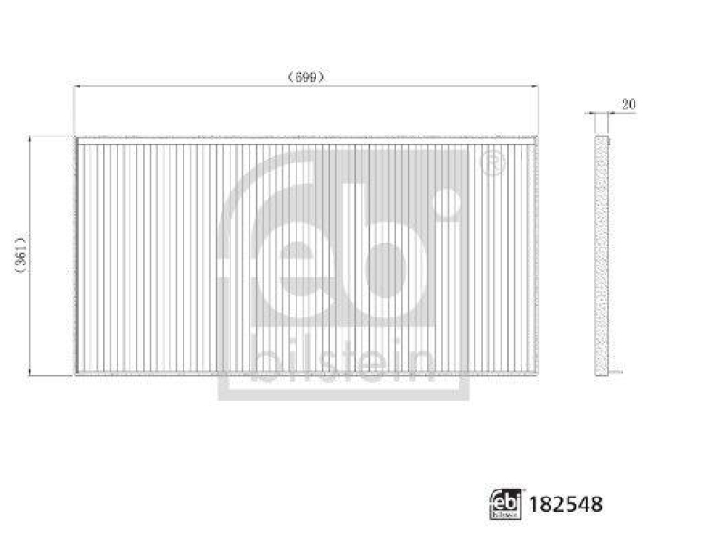 FEBI BILSTEIN 182548 Innenraumfilter für Tesla