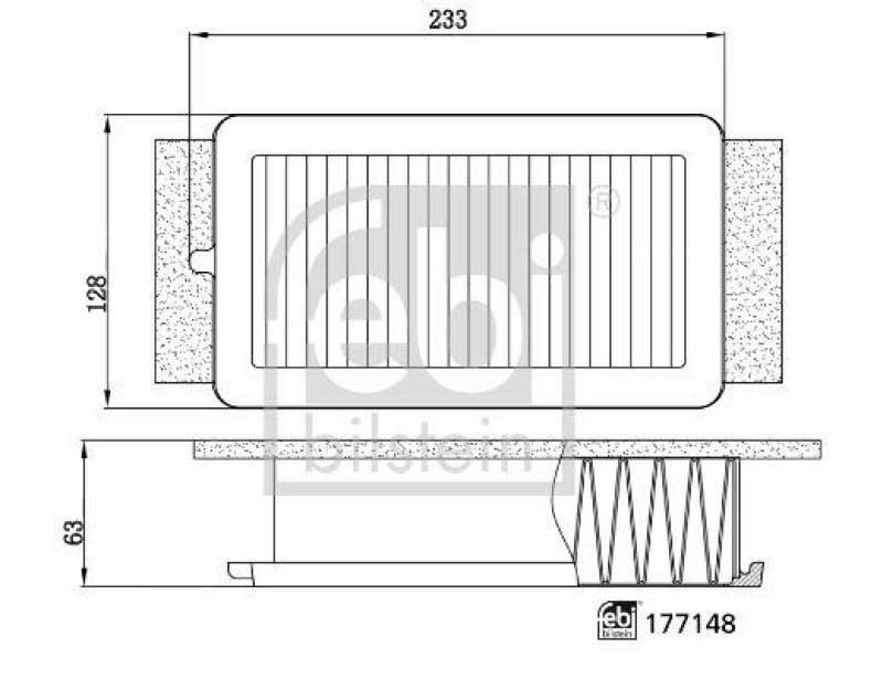 FEBI BILSTEIN 177148 Luftfilter für Renault