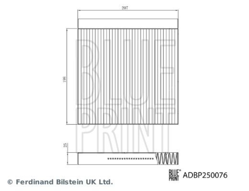 BLUE PRINT ADBP250076 Innenraumfilter für MG