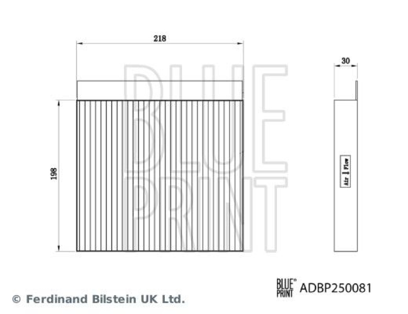 BLUE PRINT ADBP250081 Innenraumfilter